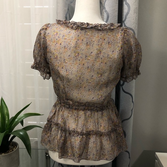 Floral Ruffle Top - Picture 2 of 3